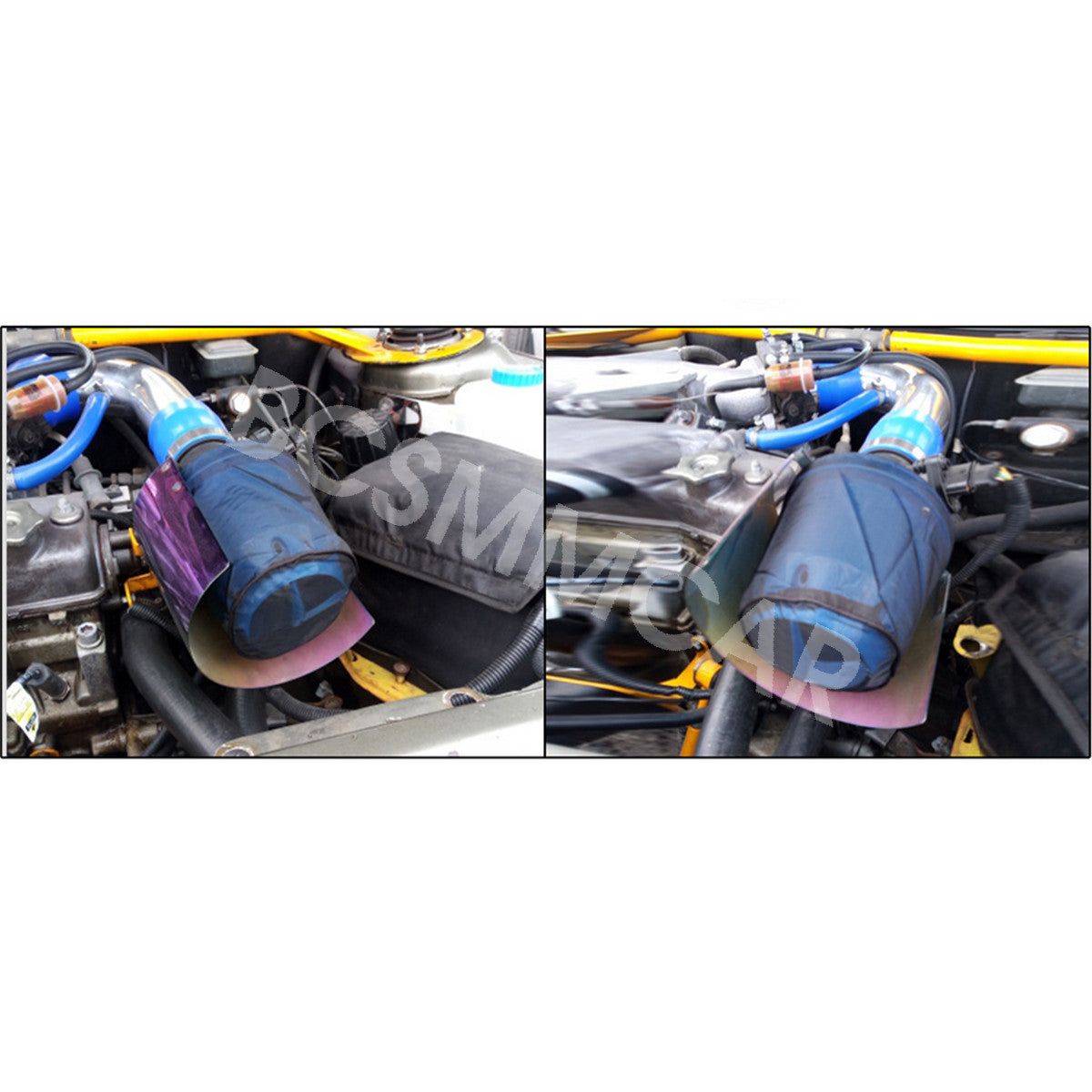 Car Engine Air Intake Filter Protective Cover Dust Mesh Cloth Cylindrical Trim