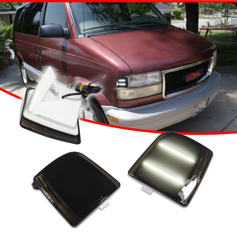 Suitable for Astro corner lights 1995-2005 driver and passenger side smoked white- v