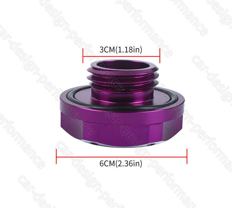 JDM Mugen engine oil filler cap, purple and black carbon fiber, suitable for Honda for Acura .