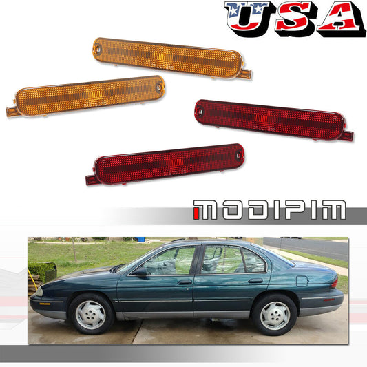 4pcs Amber Red Front and Rear Markers for 95-01 for Lumina and 95-99 Monte Carlo - v