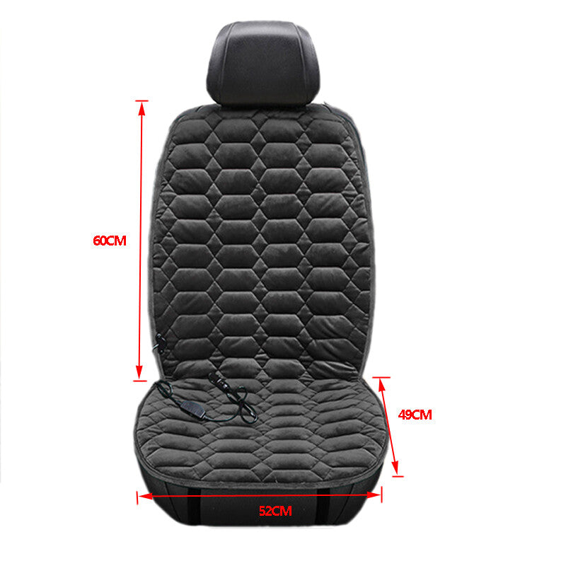 12V Plush Car and Truck for Seat Cushion Cover with Adjustable Temperature Control - n