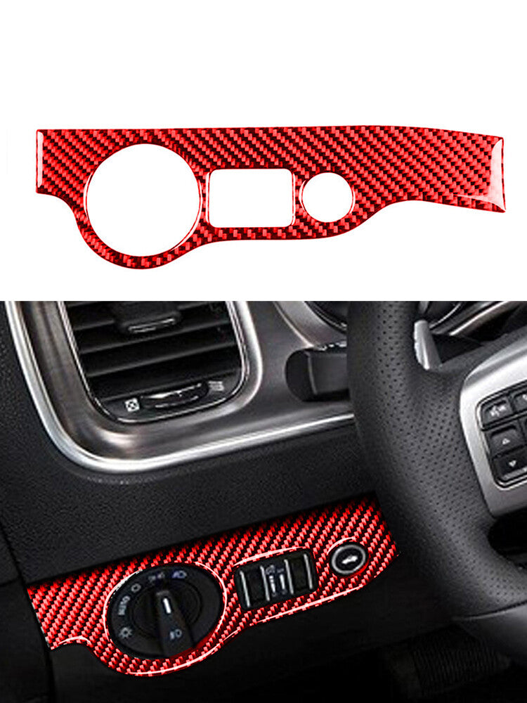 3X Red Glove Box Panel Trim Cover Decor Carbon Fiber For Tacoma 2012-2015 v