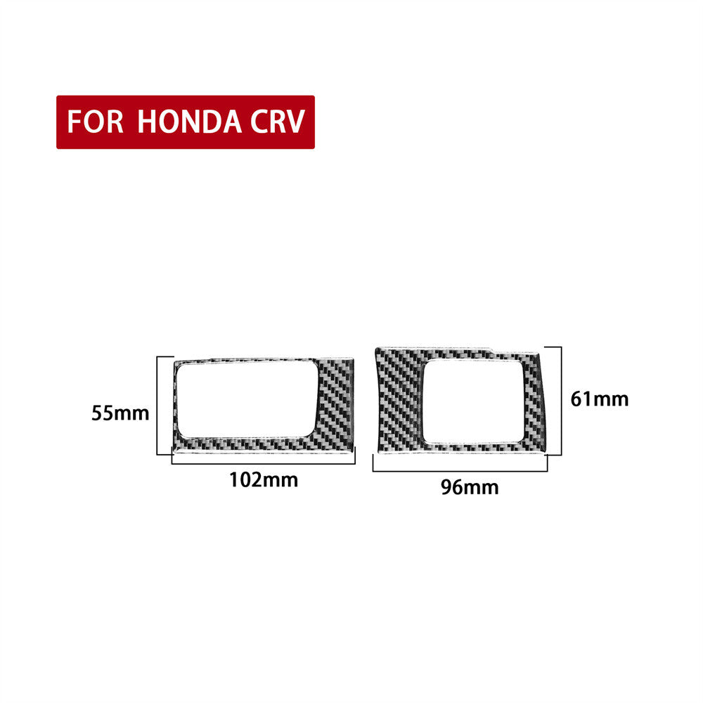 Carbon Fiber Center Control Card Storage Box Panel Trim for Honda CR-V CRV 07-11
