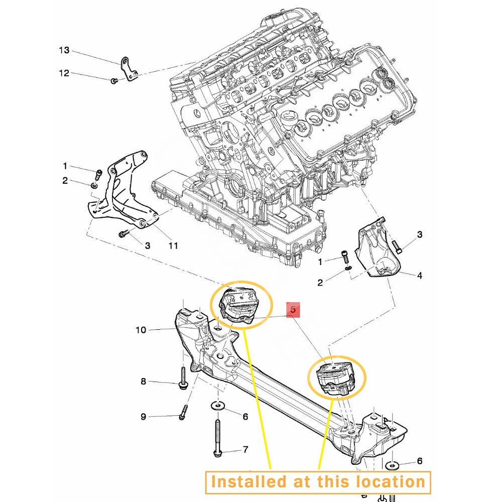 Suitable for Bentley Constantal Flying Spray motor mount 2 pieces Equipment Manufacturer: 3W0 199 381R