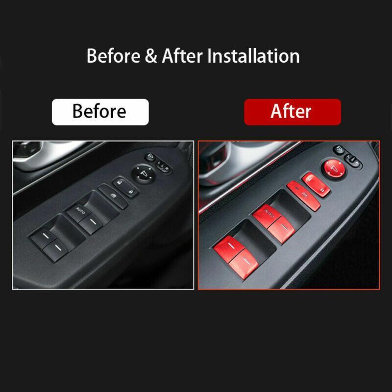 for Honda Car CRV 17-19 Aluminum 11PCS Window Switch Control Button Cover Trim