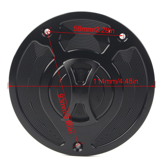 Keyless Fuel Tank Cap Cover for Honda CBR1000RR Fireblade 2000-2019 Titanium Q