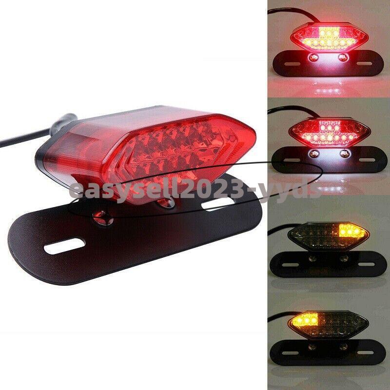 Motorcycle LED Turn Signals Brake Integrated License Plate Tail Light Universal