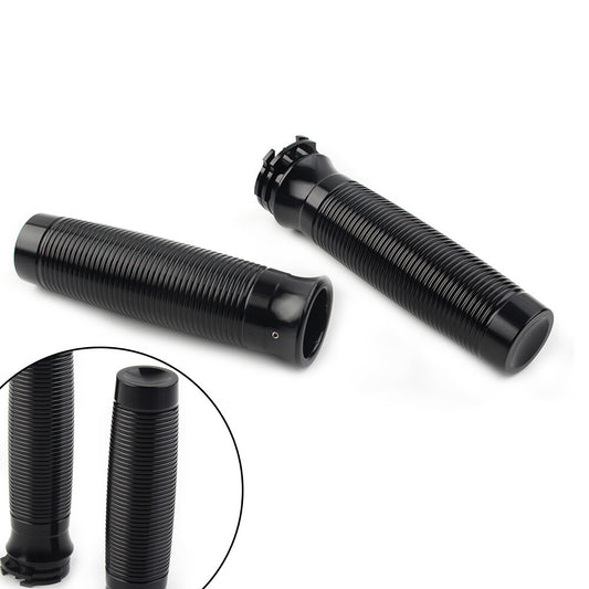 1 Motorcycle Black 25mm Handlebar Hand Grips for Harley Bobber Chopper Custom