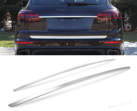 for Cayenne 15-17 Stainless Silver Rear Trunk Lid Strip Cover Trim B n