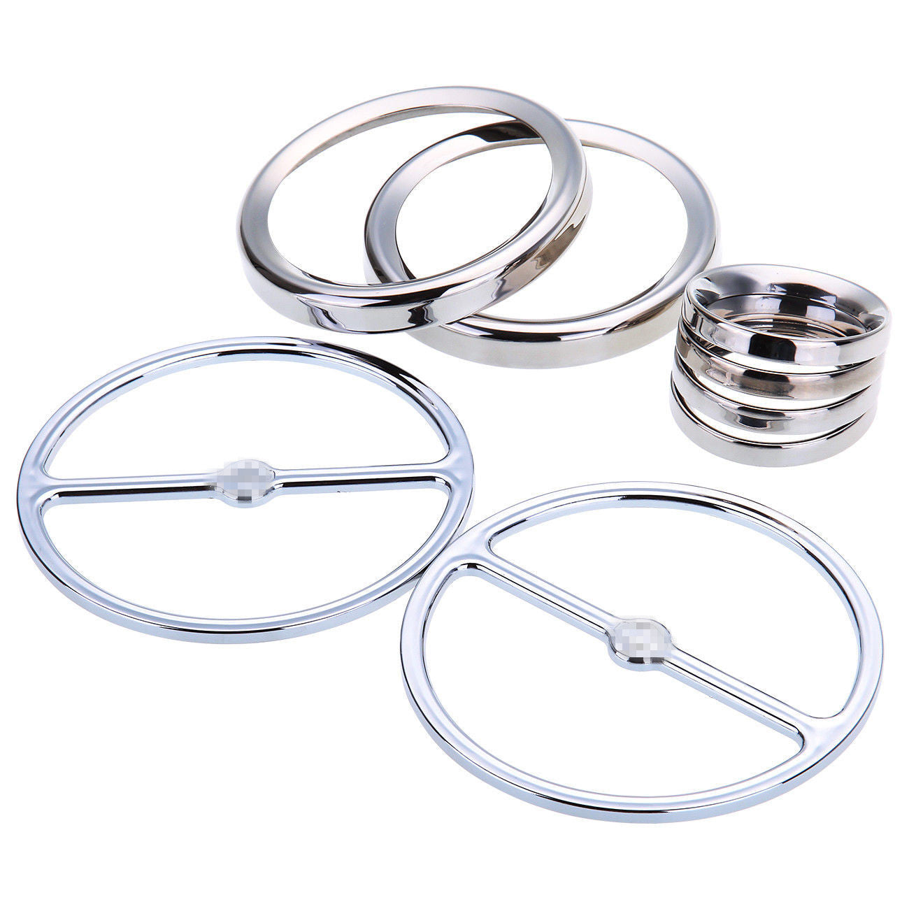 Chrome Speedometer Gauges Bezels Horn Cover for Harley Electra Street Road Glide Q