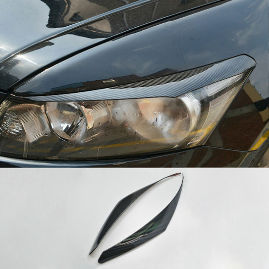 for Honda Accord 2008-2012 Carbon Look Headlight Front Lamp Eyelid Cover Trims