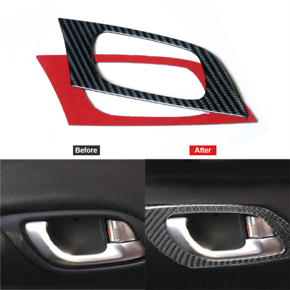 Suitable for Kia K5 2021-2023 carbon fiber inner steering wheel frame cover decoration- v