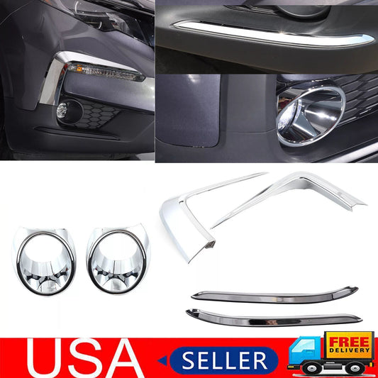 Front fog light eyebrow fog light protector cover bumper corner trim for Honda Pilot 19-22