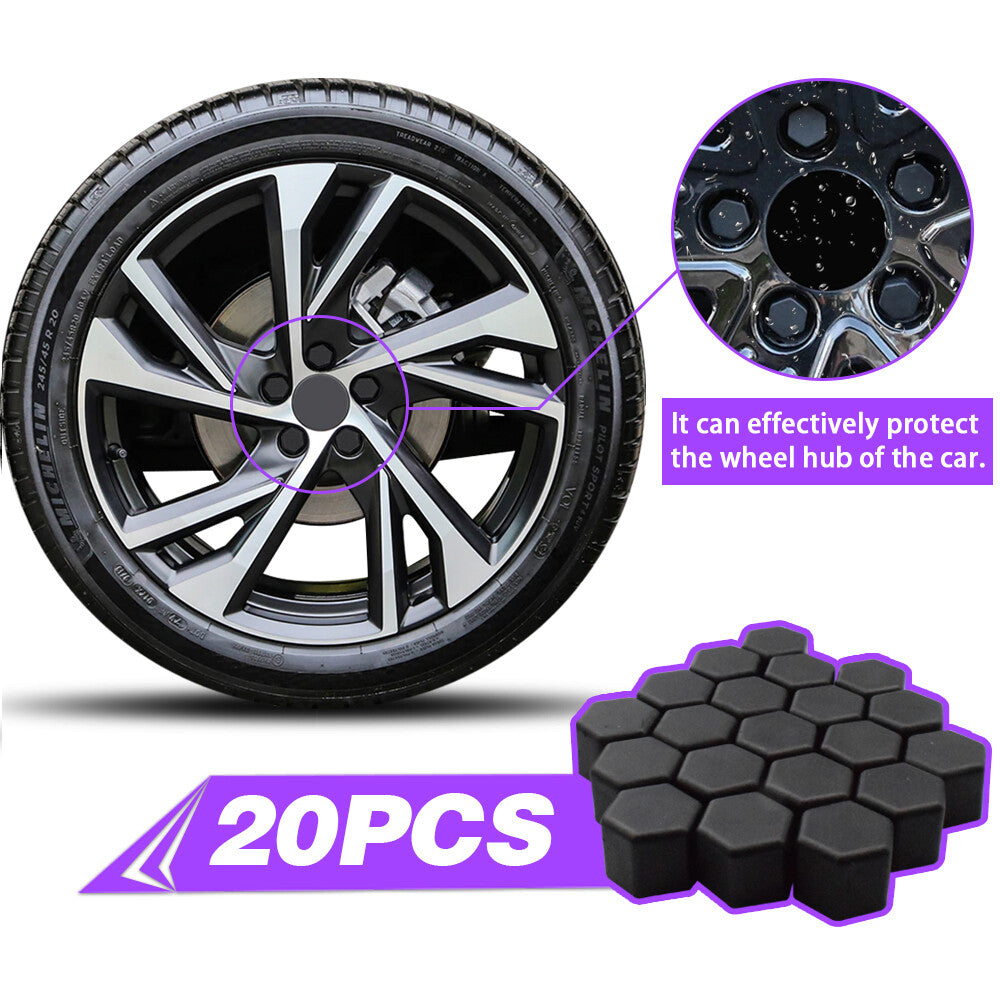 20PCS 21mm Silicone Car Wheel Nut Lug Hub Covers Bolt Cap Dust Cover Protector Q