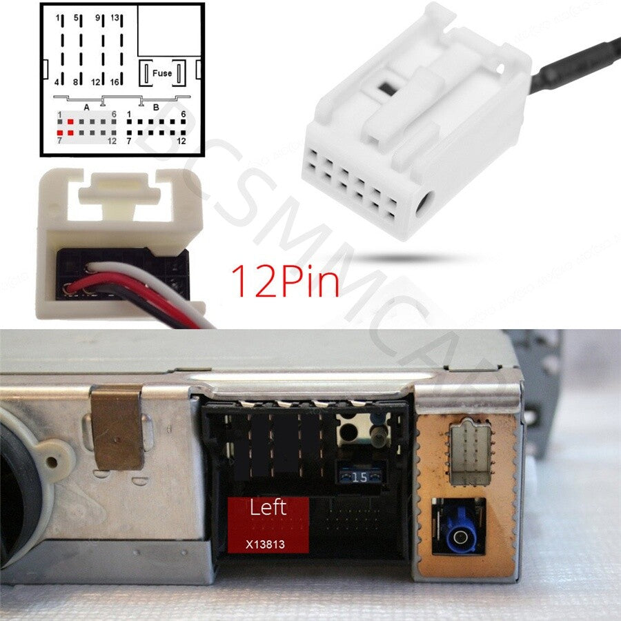 Fit for BMW (E60) 2004~2010 Stereo Radio Bluetooth Module AUX-IN Cable Adapter