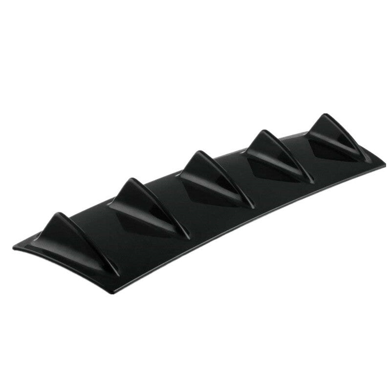 23'' x6'' Black Car Rear Bumper Diffuser Shark Fin Add-on Splitter Spoiler Lip