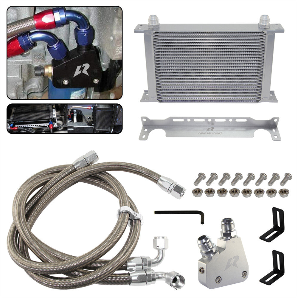 25 Row Engine Oil Cooler Kit For LS1 LS2 LS3 LS6 LS7 CTS-V 4.8L 6.0L 6.2L GM CK