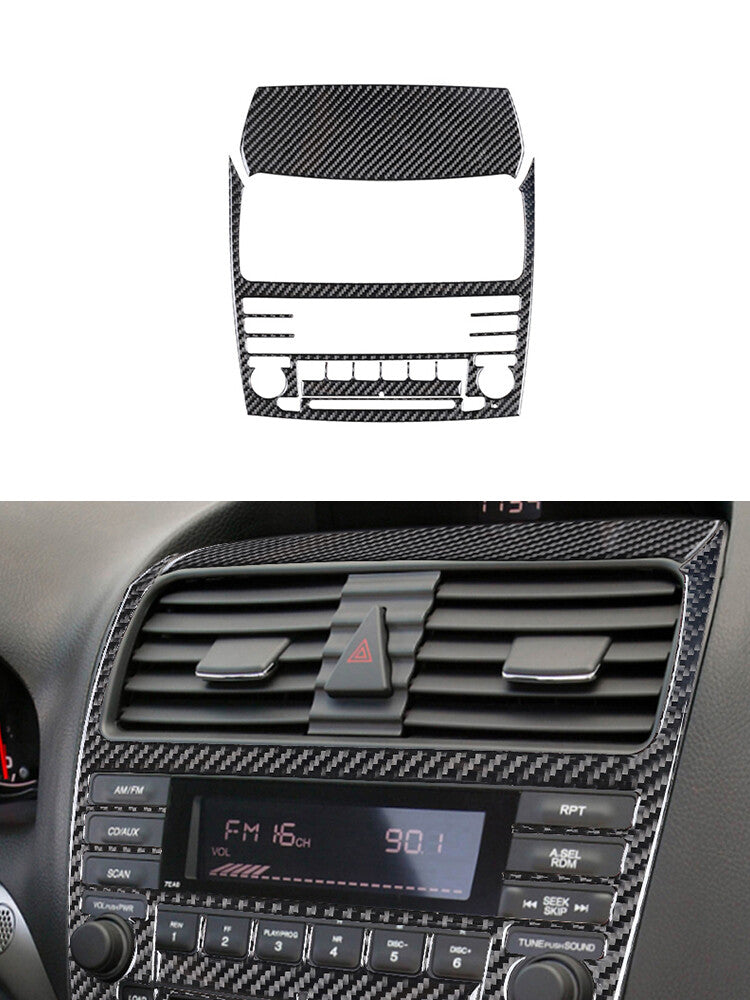 3Pcs Carbon Fiber Interior Radio Console Cover Trim For Z4 E89 2009-2016 v