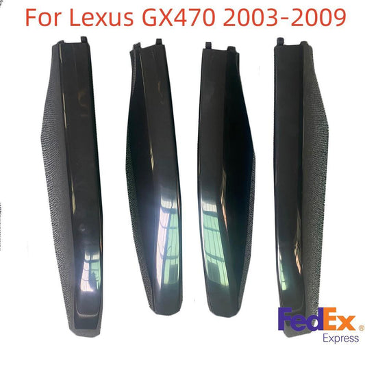 4x LHRH Black Roof Rack Rail End Cover Replace Shells for Lexus GX470 2003-2009