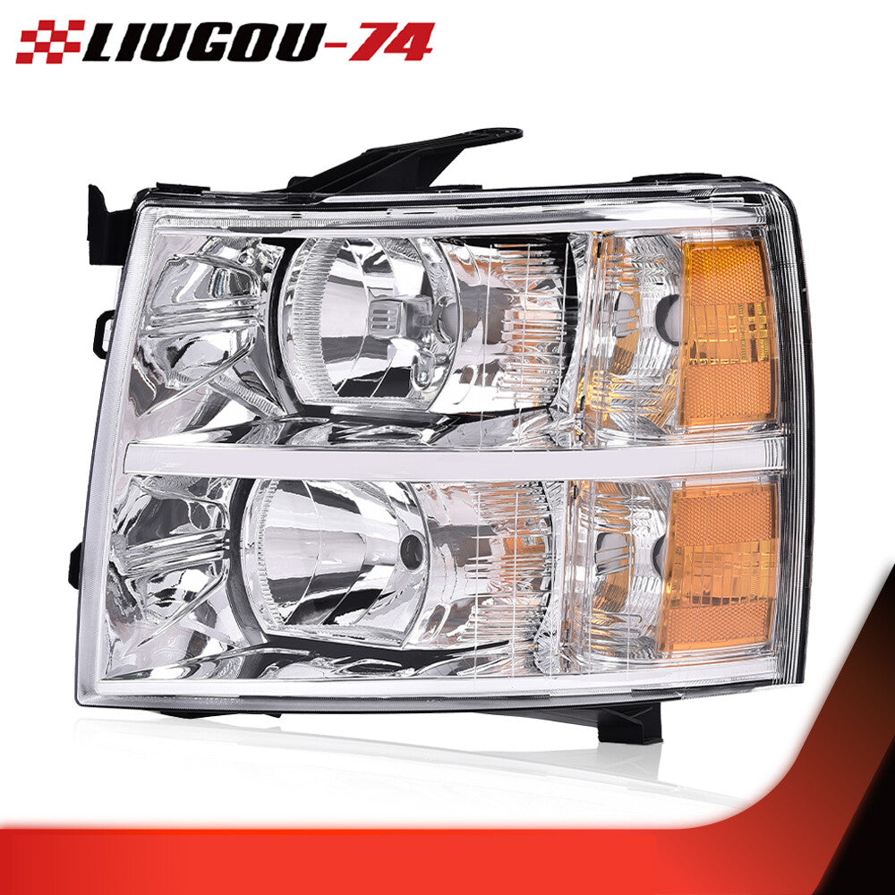 for CHRome/Amber Corner Light Left Fits 2007-2014 for Silverado - v