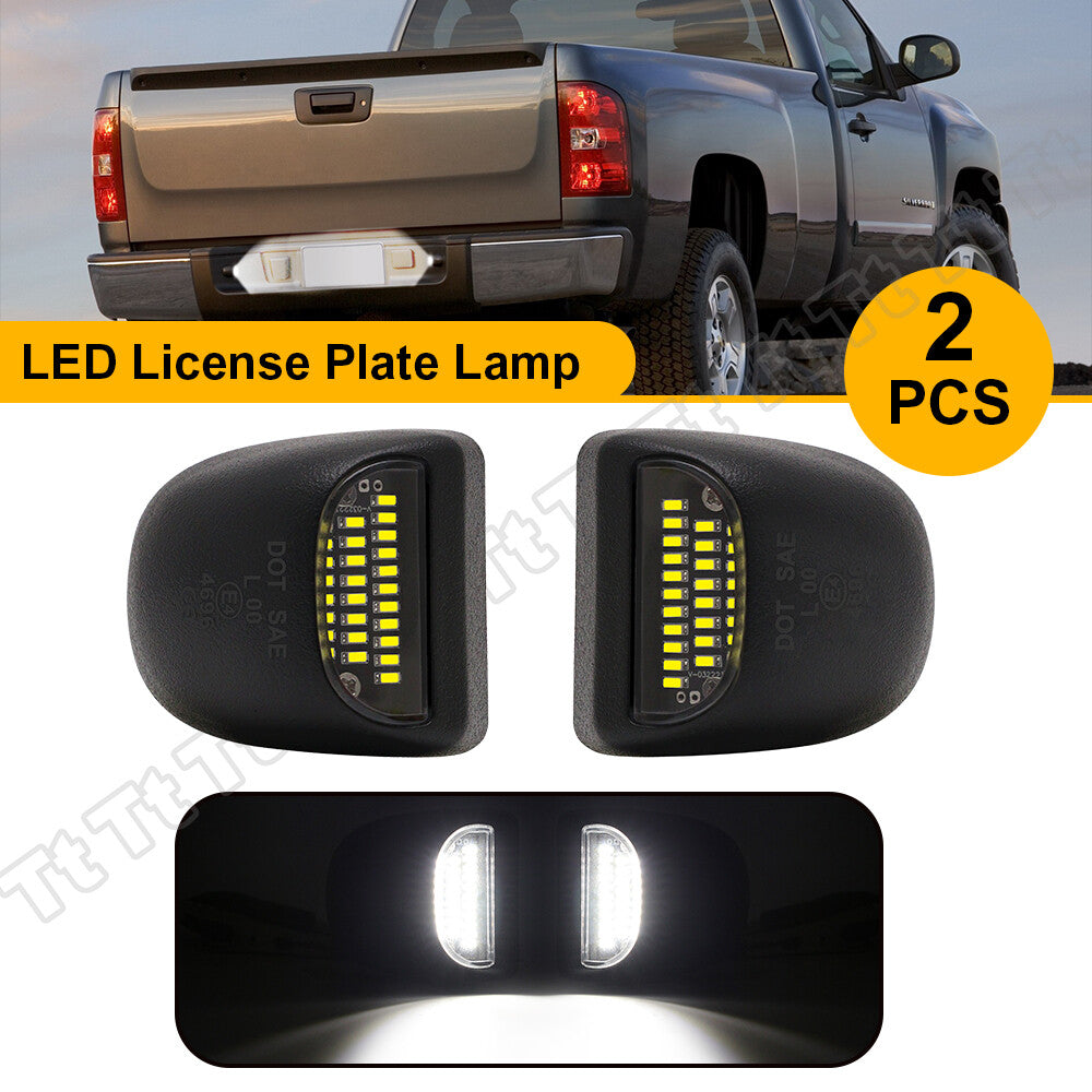 LED License Plate Light for Silverado for GMC for Sierra 1500 2500 3500 for Yukon - v