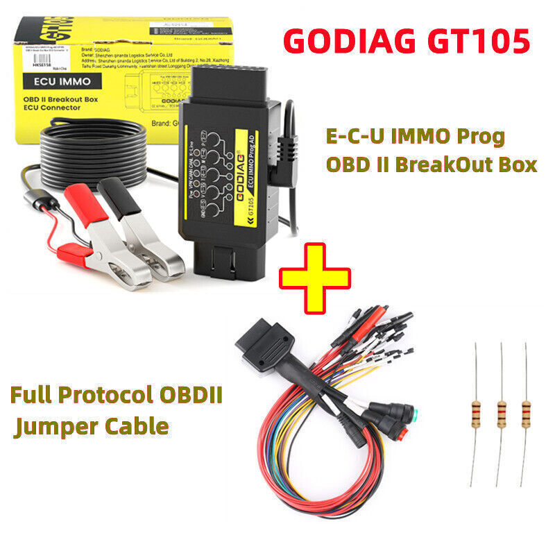 GODIAG GT105 OBD2 Break Out Box OBD Assistant +Full Protocol OBD2 Jumper Cables