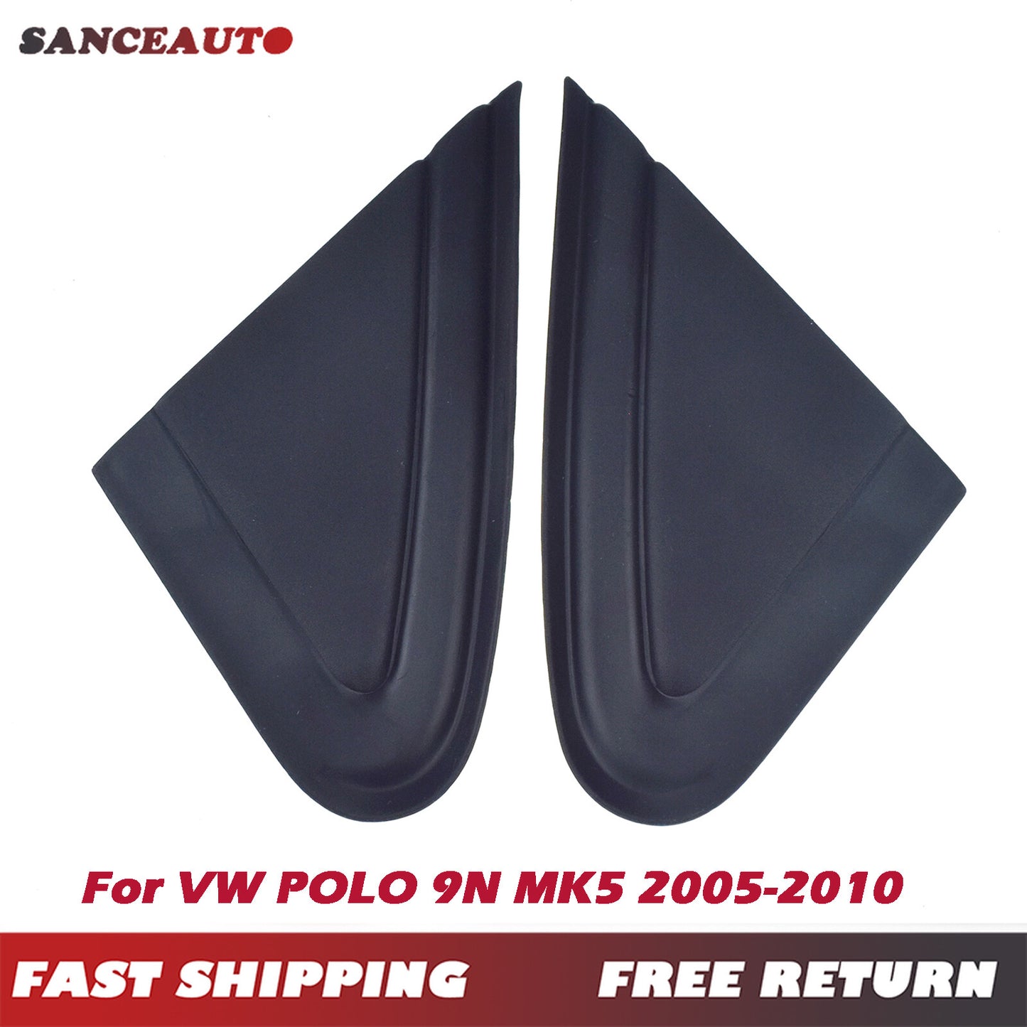 Front left and right door mirror triangular covers are suitable for Polo MK5 9N 05-10 6Q0853273A- n