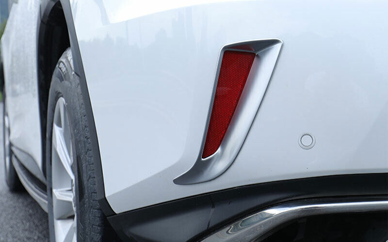 Silver Matte Rear Bumper Fog Light Cover Trim 2pc for Lexus RX350 450h 2016-2019