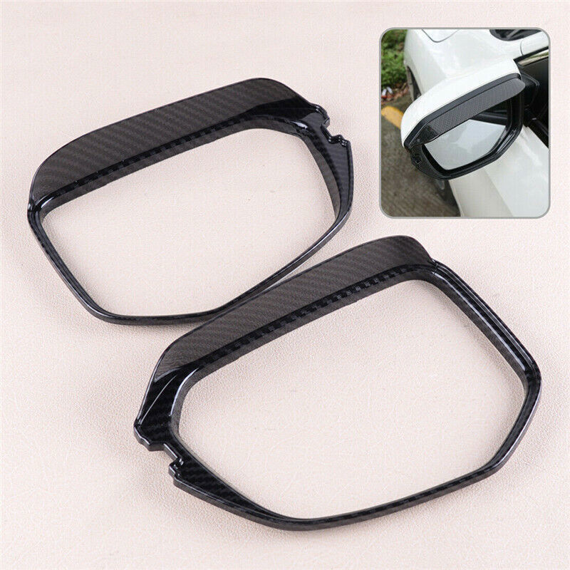 2X Carbon Fiber Rearview Mirror Rain Eyebrow Cover Trim for Honda for Civic 19-2021