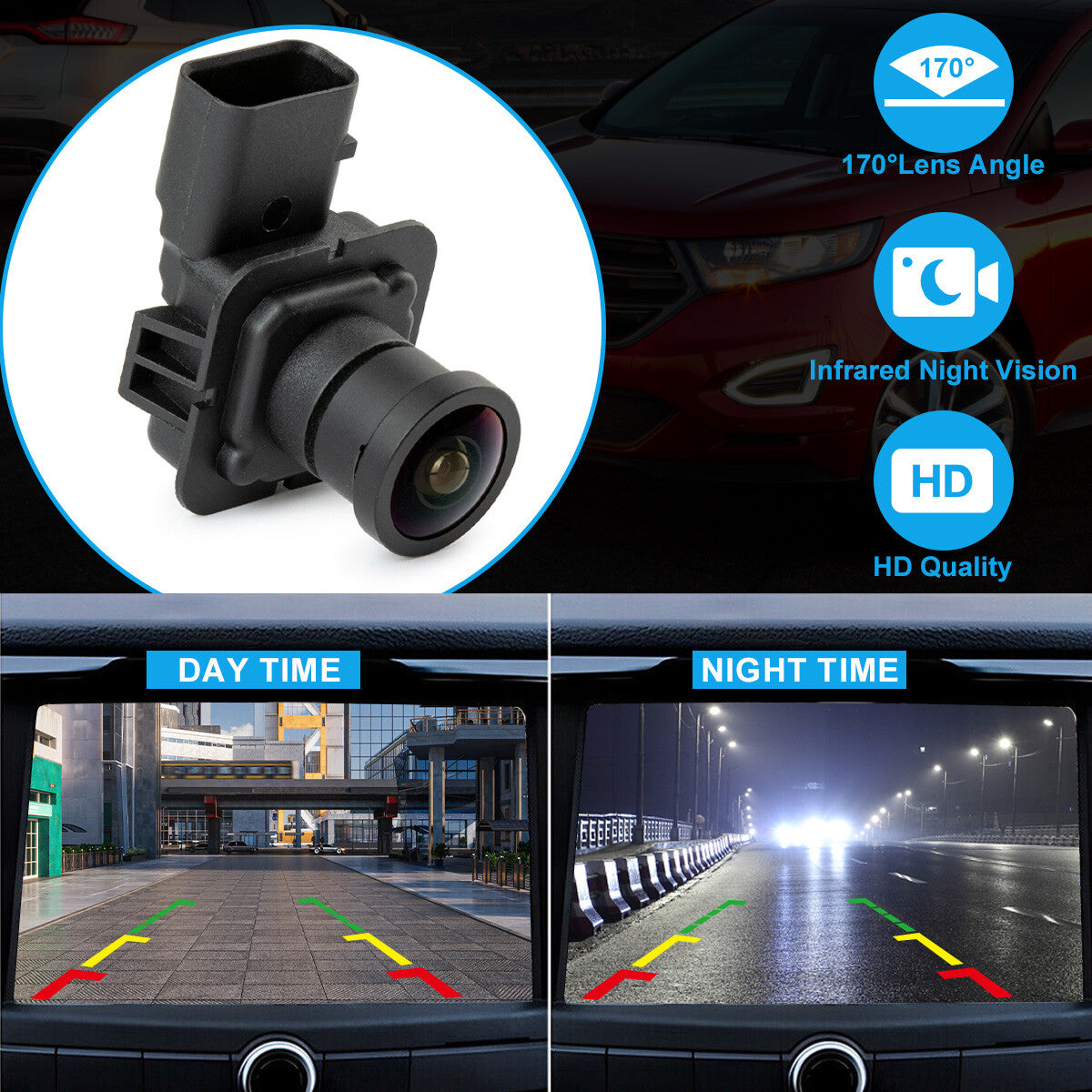 170³c Rearview Backup Camera for Edge 2011-15 BT4Z-19G490-B FL1T-19G490-AC- n