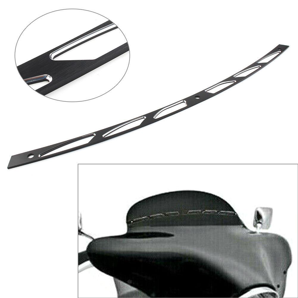 Cut Fairing Windshield Trim for Harley Electra Glide FLHT FLHTC FLHX 96-13 Black
