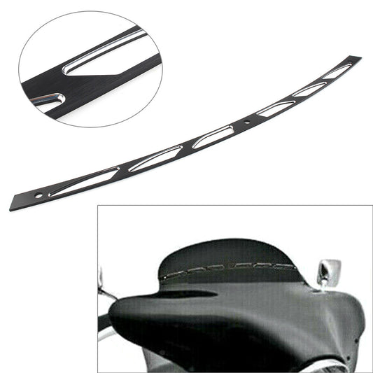Cut Fairing Windshield Trim for Harley Electra Glide FLHT FLHTC FLHX 96-13 Black