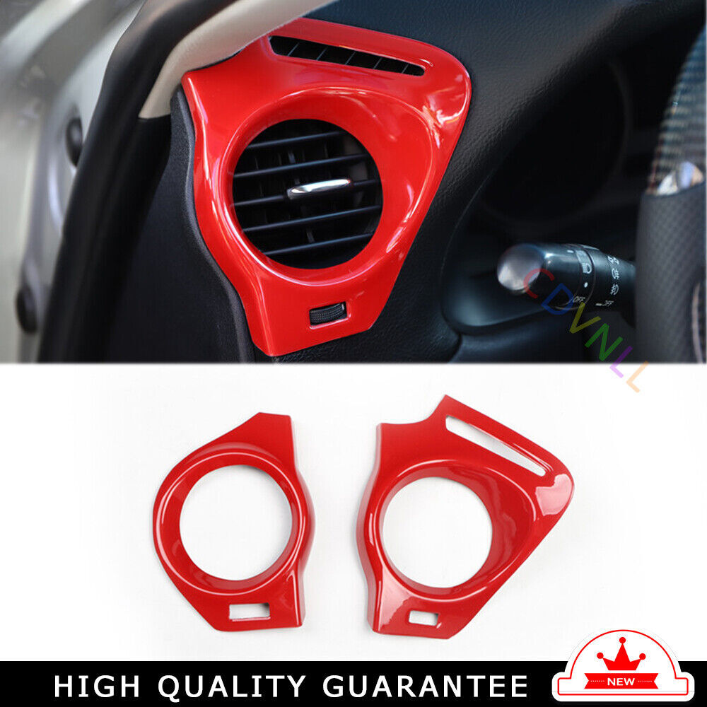 Car LR AC Air Outlet Vent Cover Trim Decoration for Lexus IS 2006-11 Bright Red
