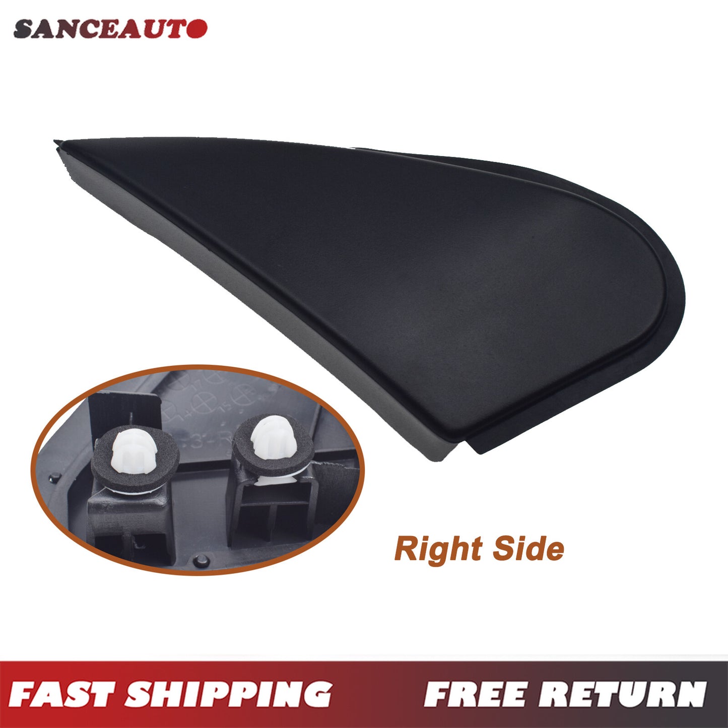 Side mirror corner cover trim for Corolla 2014, 2015, and 2016. n