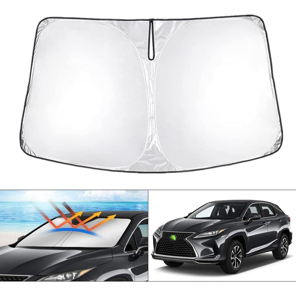 Custom-designed foldable windshield sunshade for 2016-2024 for Lexus RX vehicles. n