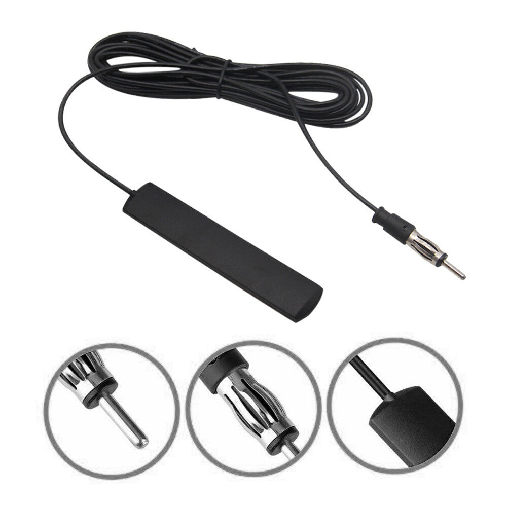 1x Car Hidden Amplified Antenna Kit 12V Electronic Stereo AM/FM Radio Universal Q