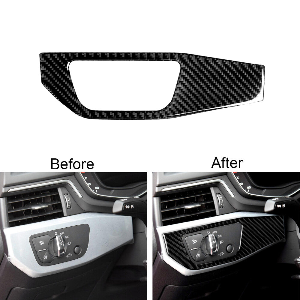 2Pcs Red Carbon Fiber Interior Dashboard Air Vent Outlet Cover Trim for Audi Q5 v