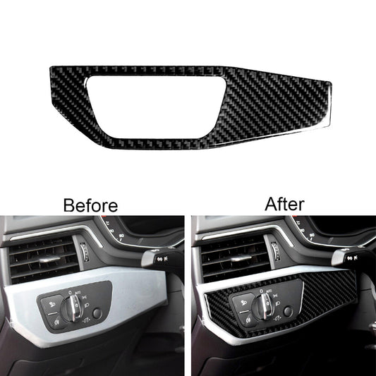 2Pcs Red Carbon Fiber Interior Dashboard Air Vent Outlet Cover Trim for Audi Q5 v