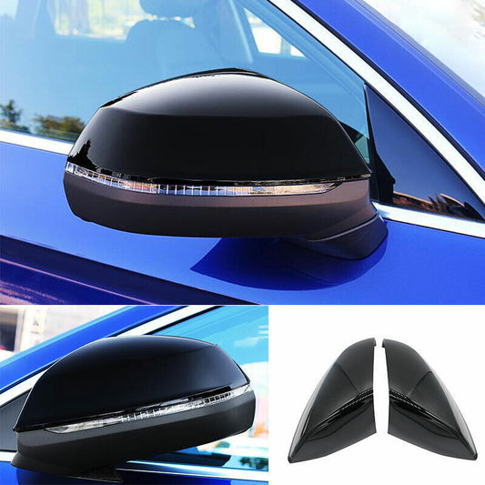 Fit for Audi Q5 18-2020 2023 Glossy Black Rear View Side Mirror Cover Trim 2PCS