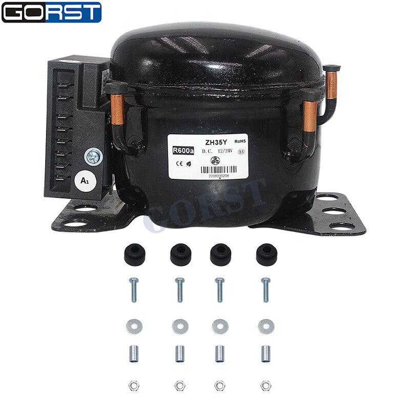 Vehicle-mounted air compressor for refrigerators and freezers, marine solar power R600a 12V 24V Q