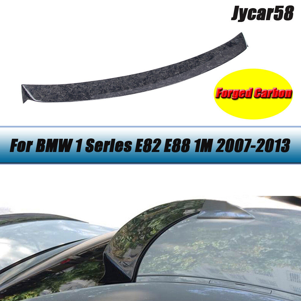 for BMW E82 E88 1M 2007-2013 Forged Carbon Rear Roof Spoiler Window Top Wing