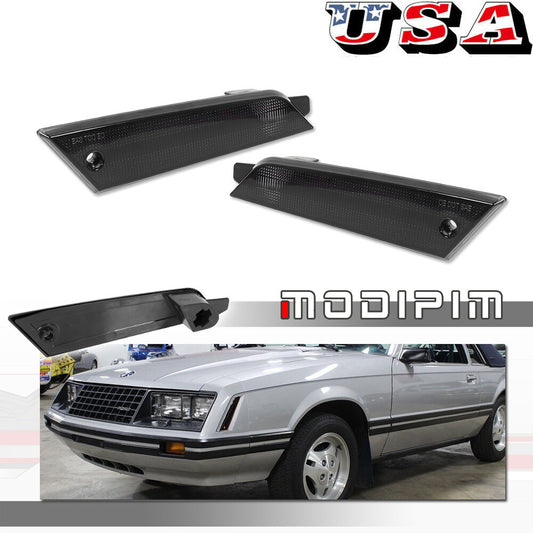 Suitable for Mustang 1979-1986 front bumper side marker light reflector hood- v