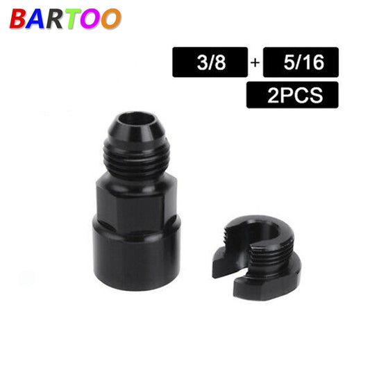 2Pcs Fuel Line EFI Adapter 6AN Male Fit for 5/16+3/8 Fuel Rail Quick Connect Q