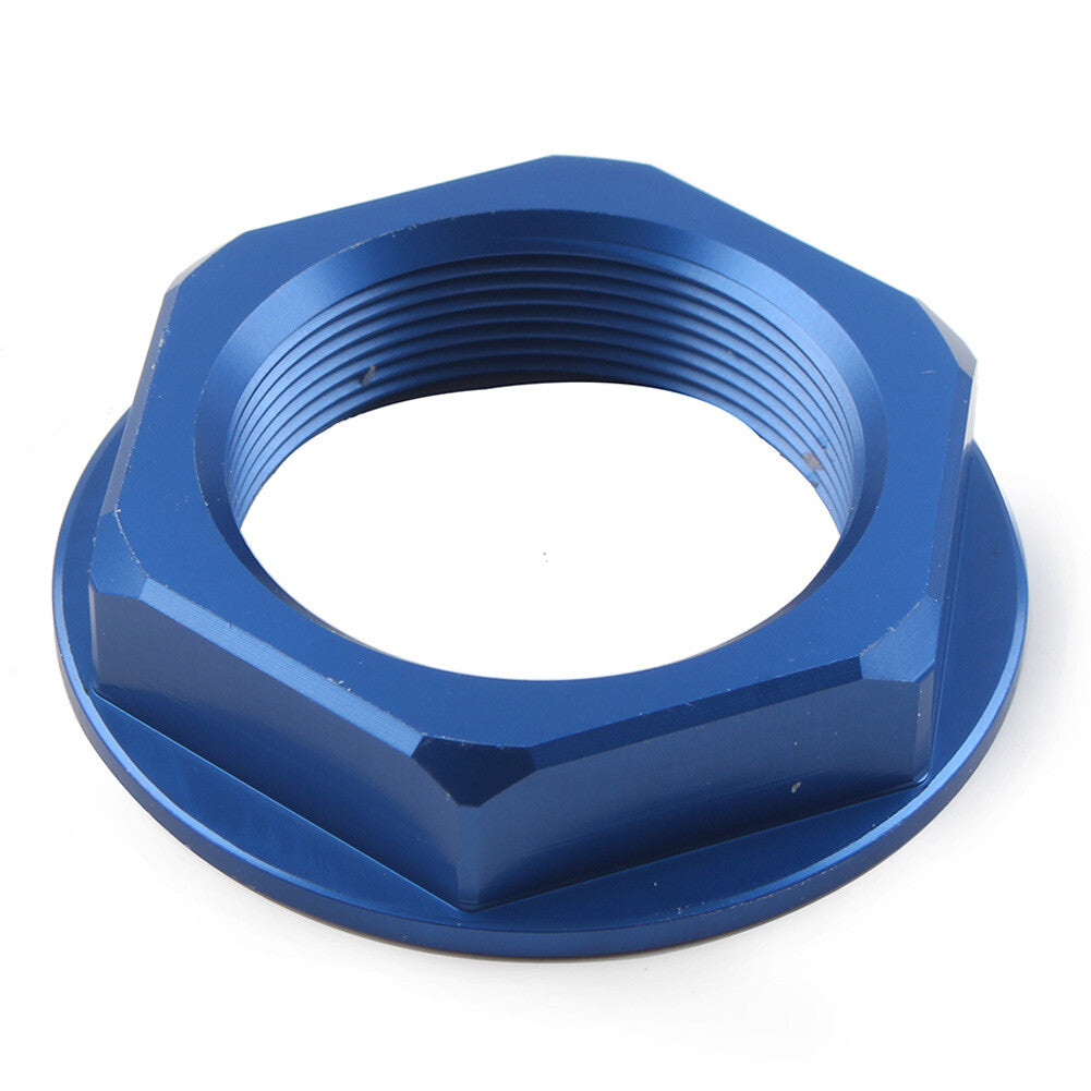 CNC Triple Tree Stem Yoke Center Hole Nut Aluminum For Universal Motor Bike Blue Q