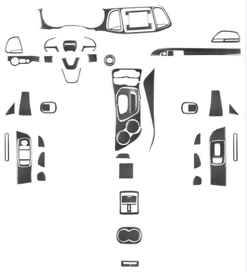 Carbon Fiber Interior Full Set Cover Trim Kit for Dodge for Challenger 2015-2020 New n
