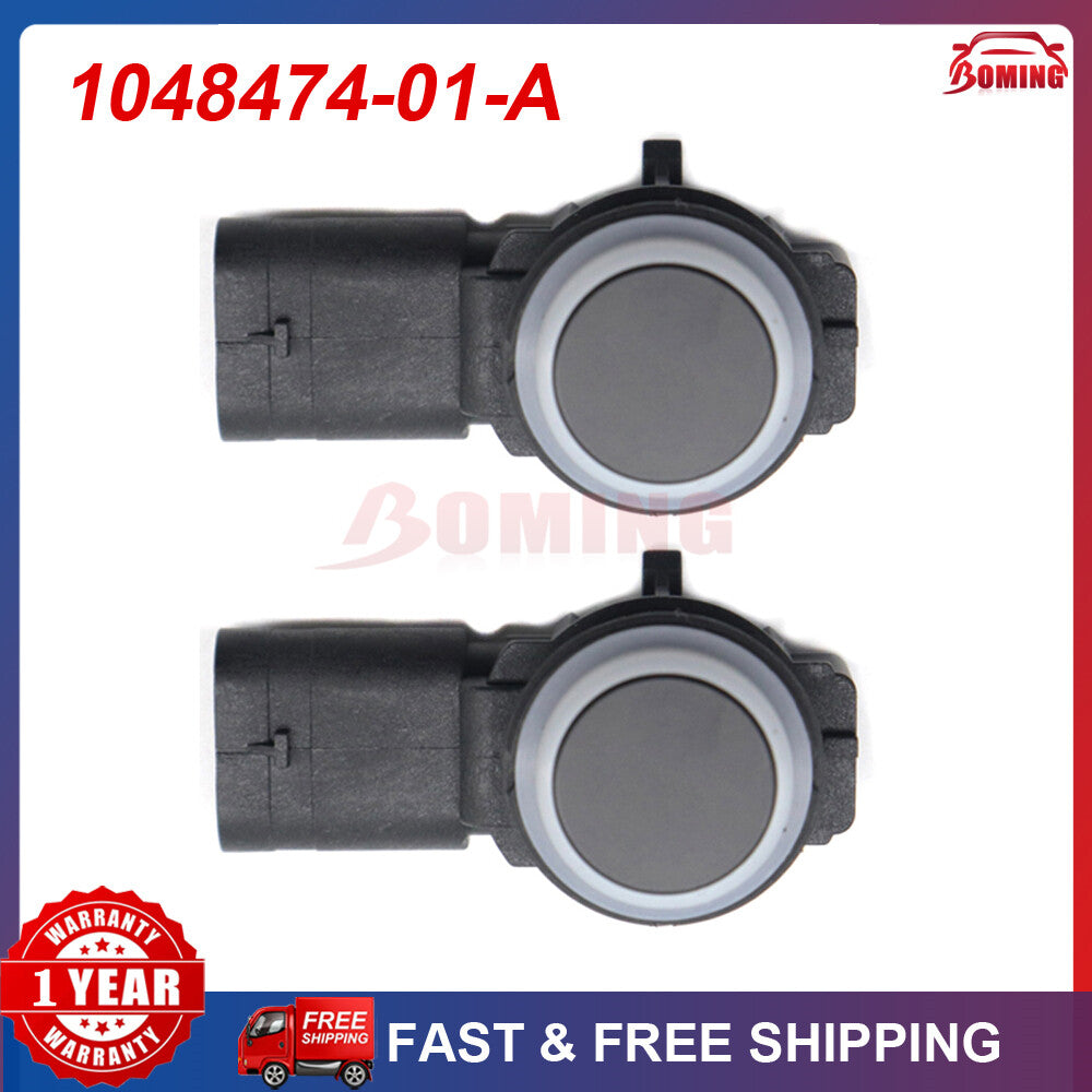 2-pack of brand new black front PDC parking sensors for Tesla for Model S 1048474-01-A Q