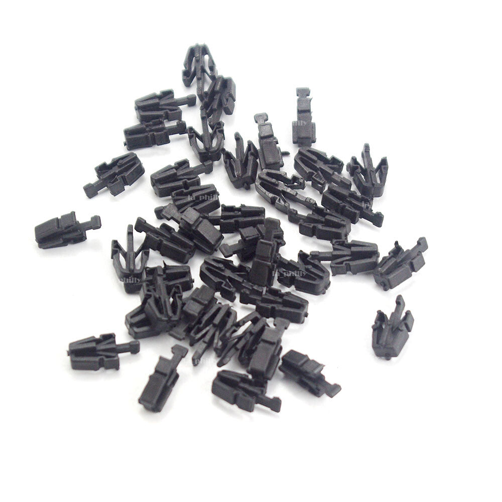 Set Of 50 Black Grille Mounting Nylon Clip Retainer Fits for Honda for Toyota MB153825