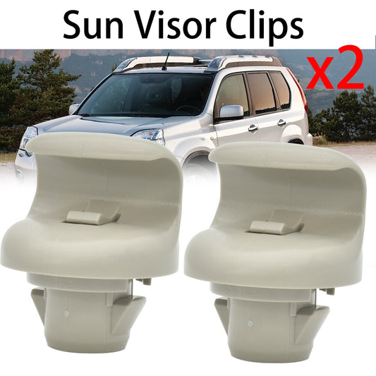 2X Sun Visor Clip Bracket Holder for Nissan Pulsar C13 , C12 Juke F15 NAVARA D40