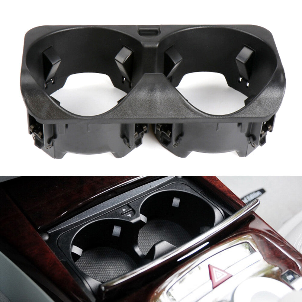Center Console Dual Cup Holder Black For S-Class CL-Class W221 2009-2013 Q