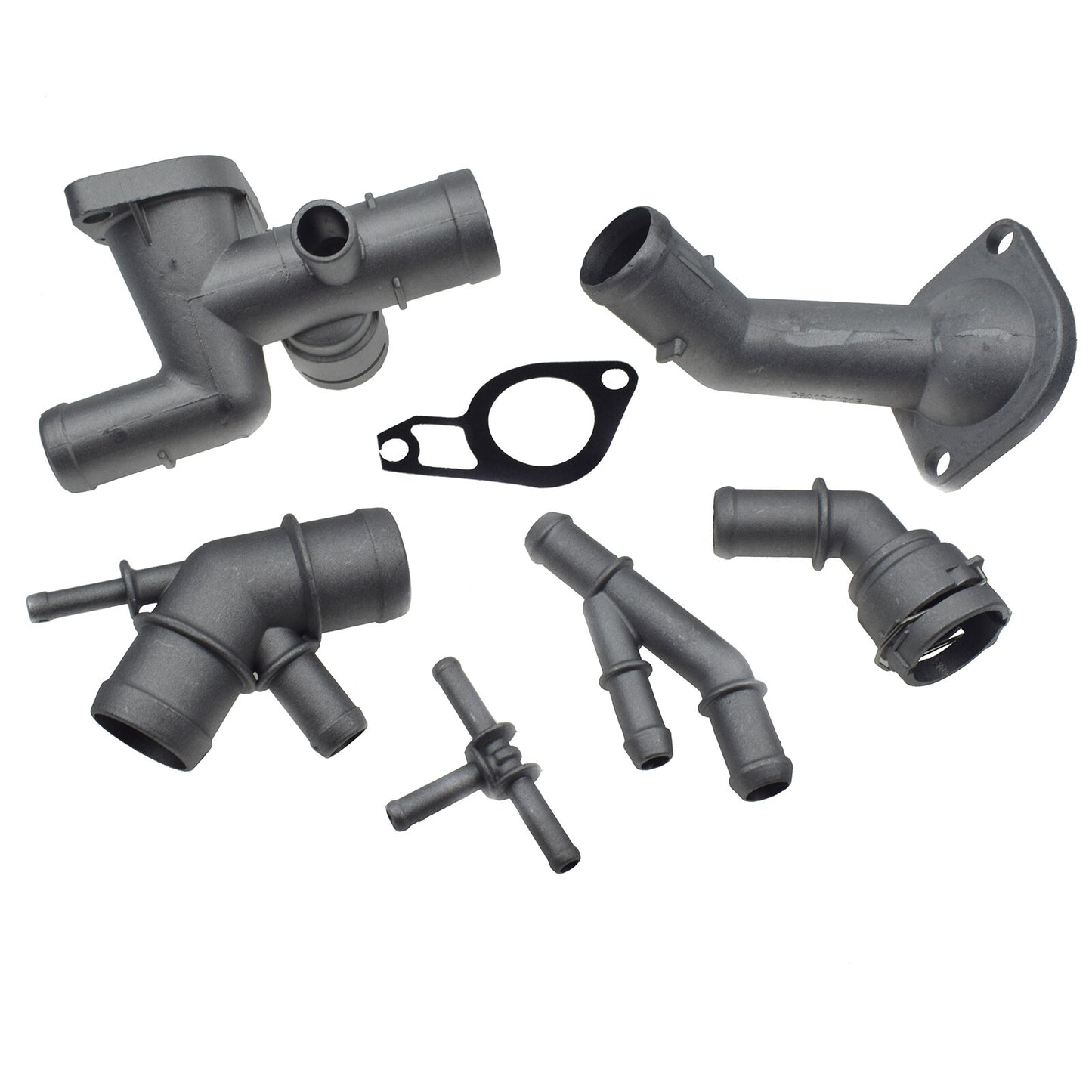 Aluminum engine coolant flange tubing 6-piece set suitable for Volkswagen for Golf,for Jetta CC, for Audi A3 TT